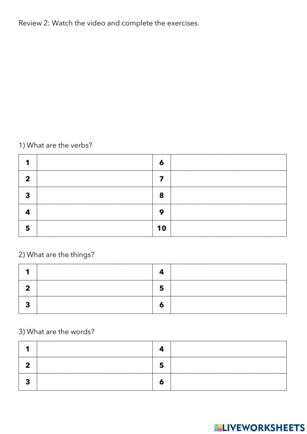 L9 - A48 - Review, Verbs and Things
