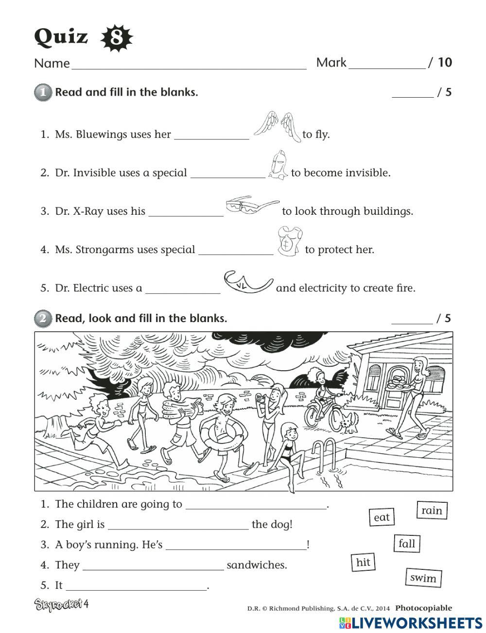 Skyrocket 4 Quiz 8