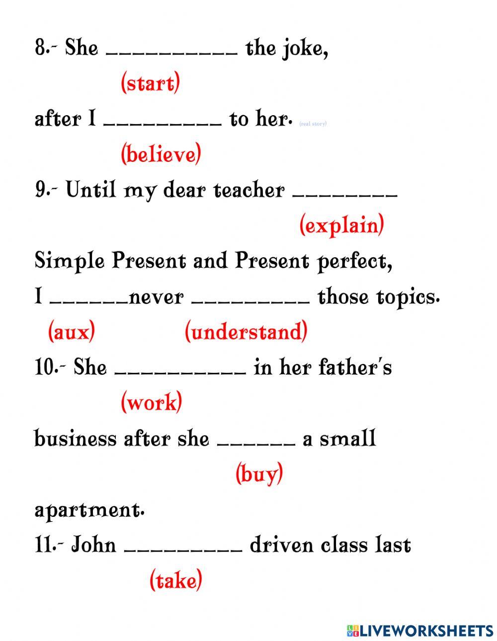 Simple Past vs Past Perfect