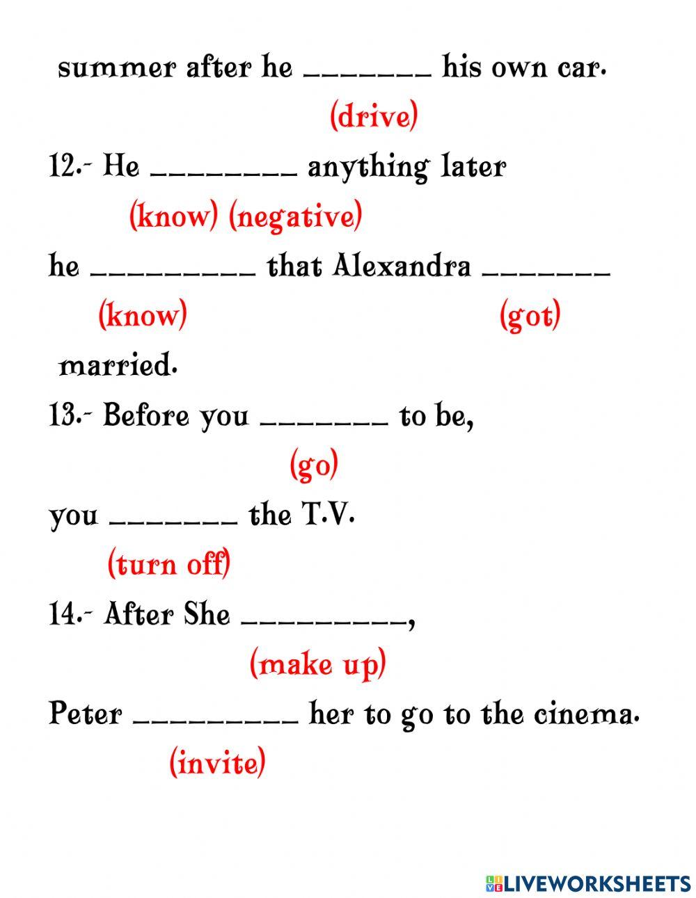 Simple Past vs Past Perfect