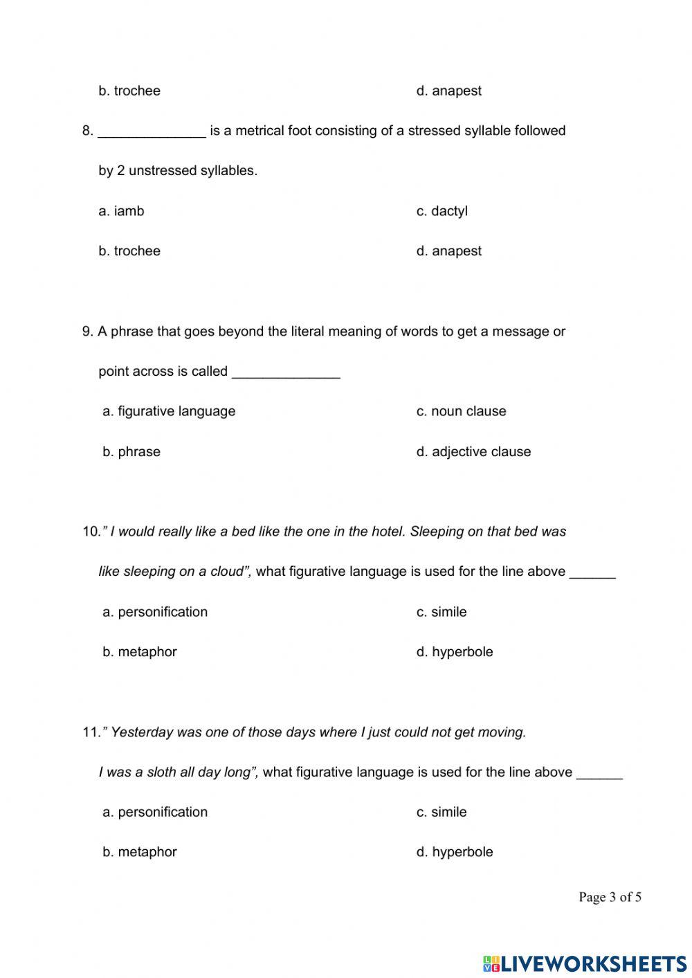 P6 English Worksheet 4276525 Yakub Susanto Live P6 English Worksheet 4276525 Yakub Susanto Live