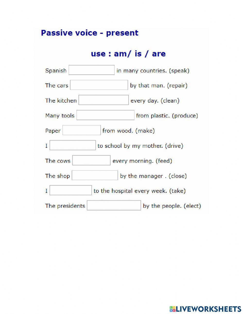 Passive Voice - Present