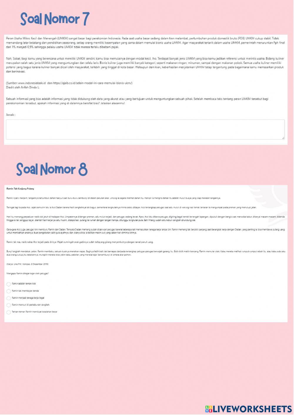 Lat ujicoba ANBK - Literasi