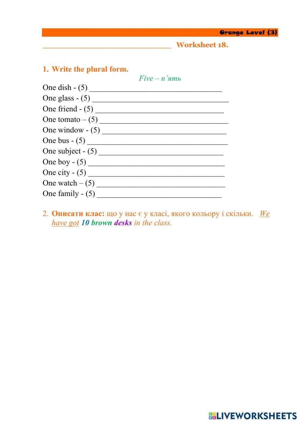 Worksheet 18