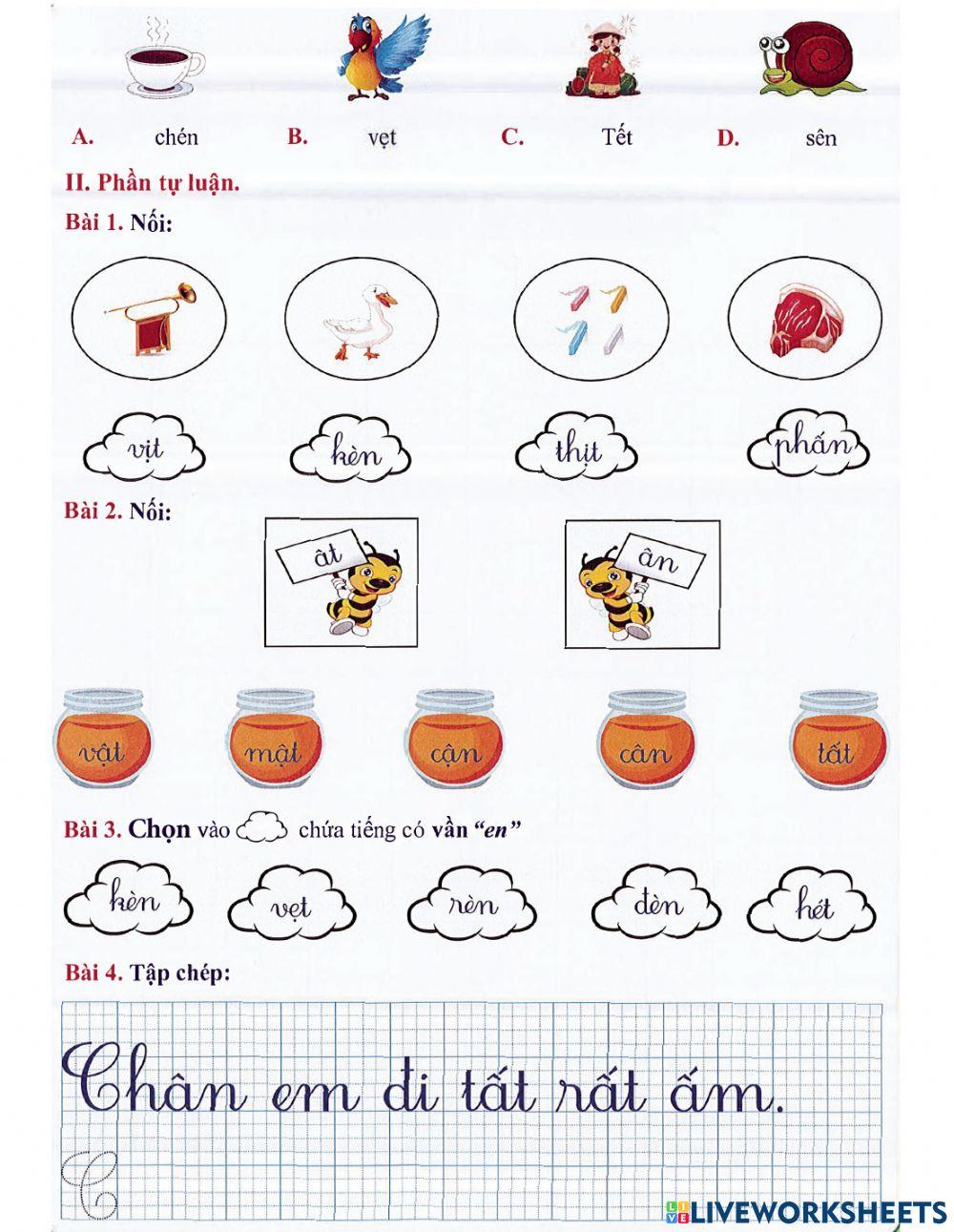 Tiếng Việt 1 - Tuần 12