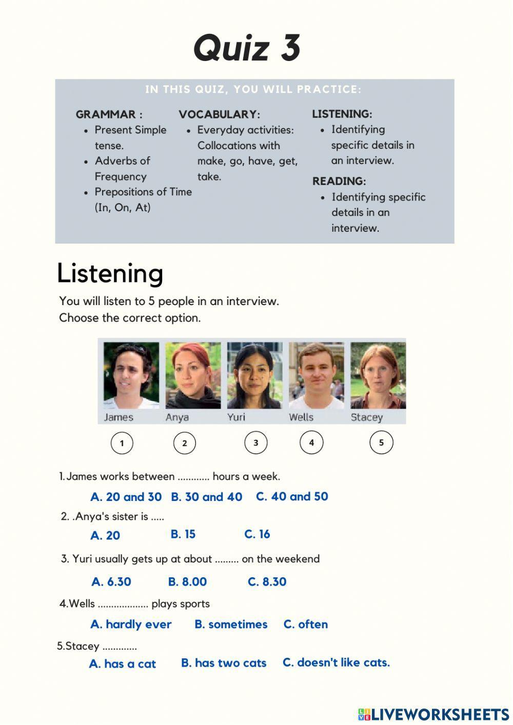 Time expressions- Adverbs of Frequency