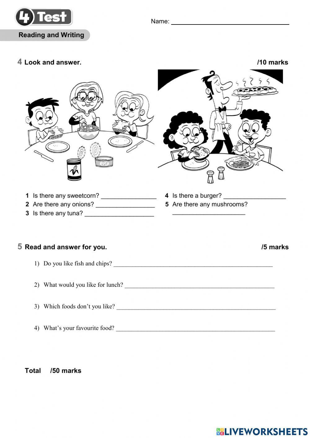 Kids 3 - Unit 4 test