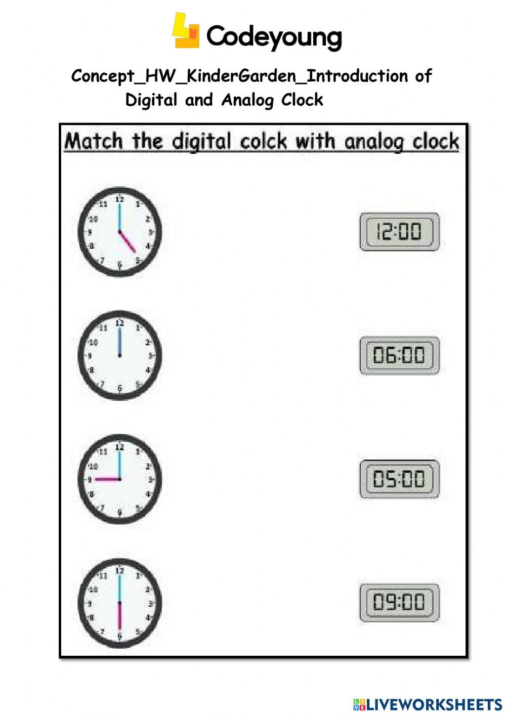 Time analog Digital Clock Worksheet Live Worksheets 51% OFF Time analog Digital Clock Worksheet Live Worksheets 51% OFF