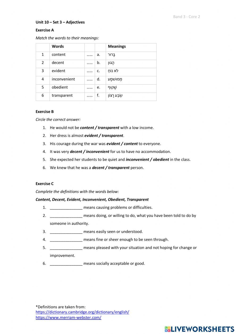Band 3 (Core 2) - Unit 10 - Set 3