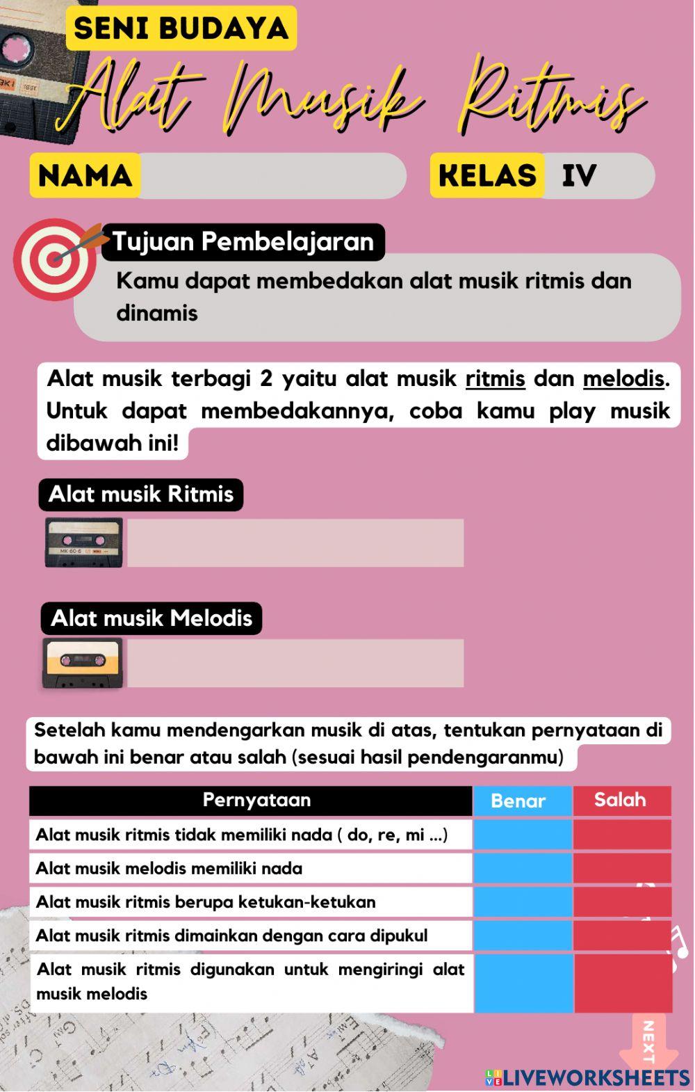Membedakan Alat Musik Ritmis dan Melodis