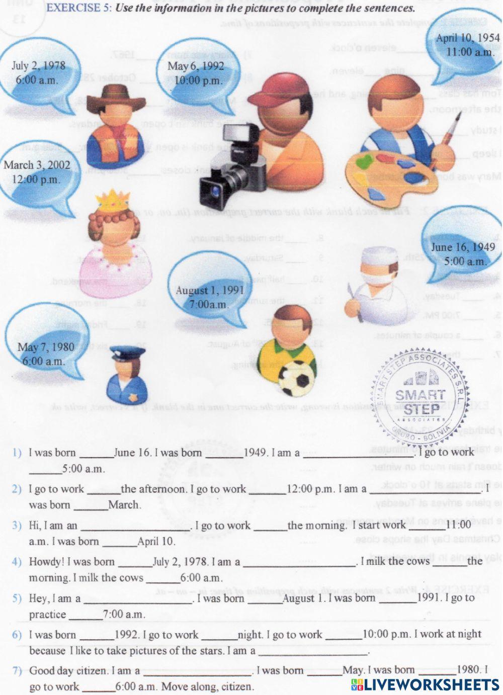 UNIT 13 - Prepositions of Time