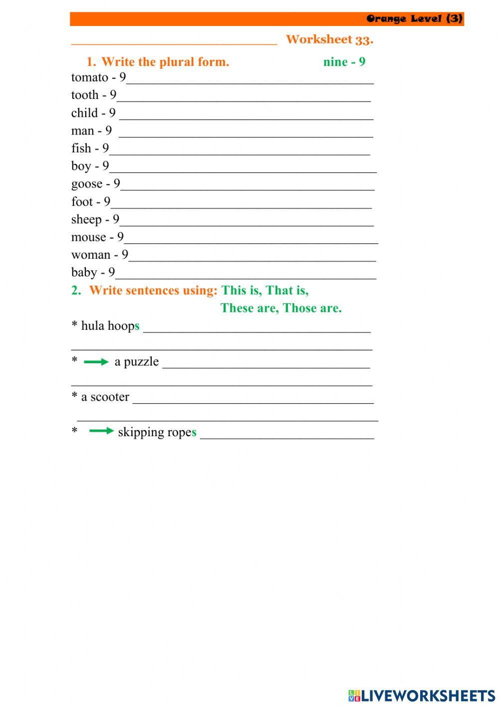 Worksheet 33