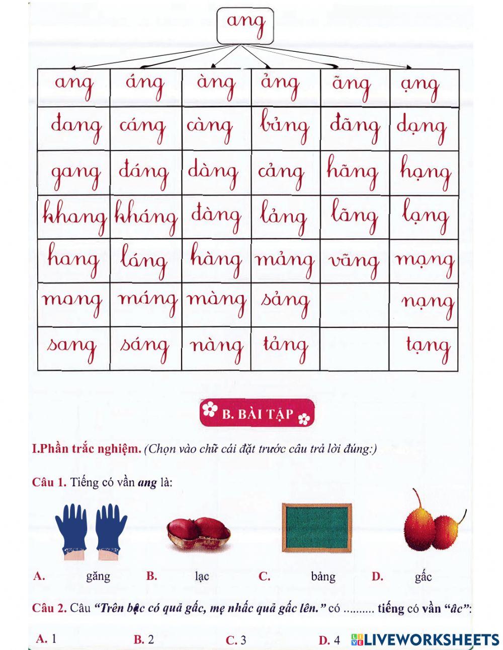 Tiếng Việt 1 - Tuần 15