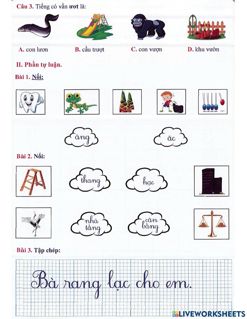 Tiếng Việt 1 - Tuần 15