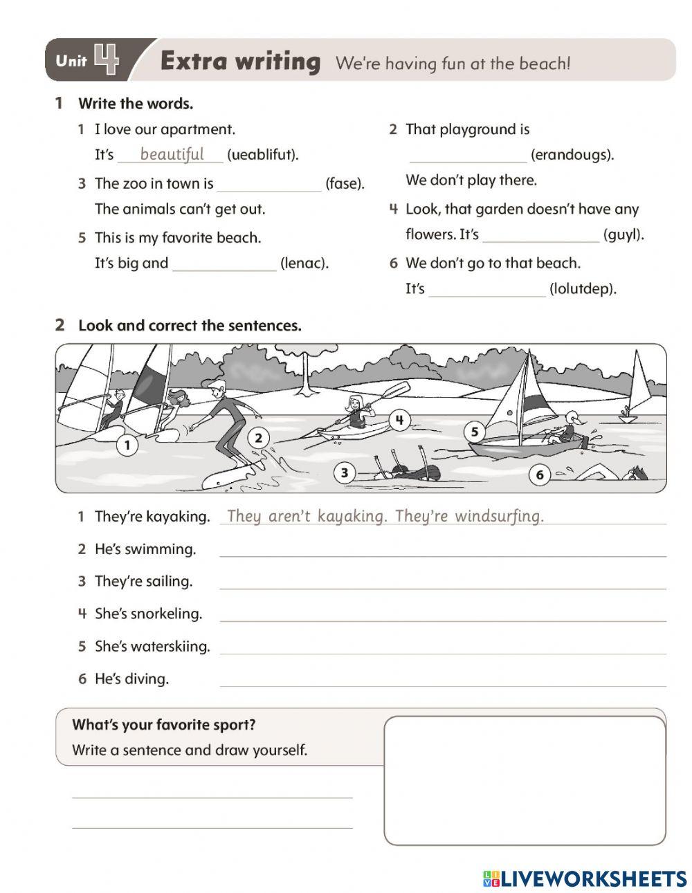 Movers 1 - Short test 4