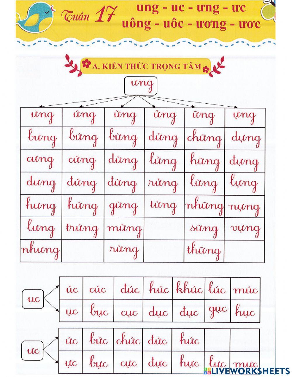 Tiếng Việt 1 - Tuần 17