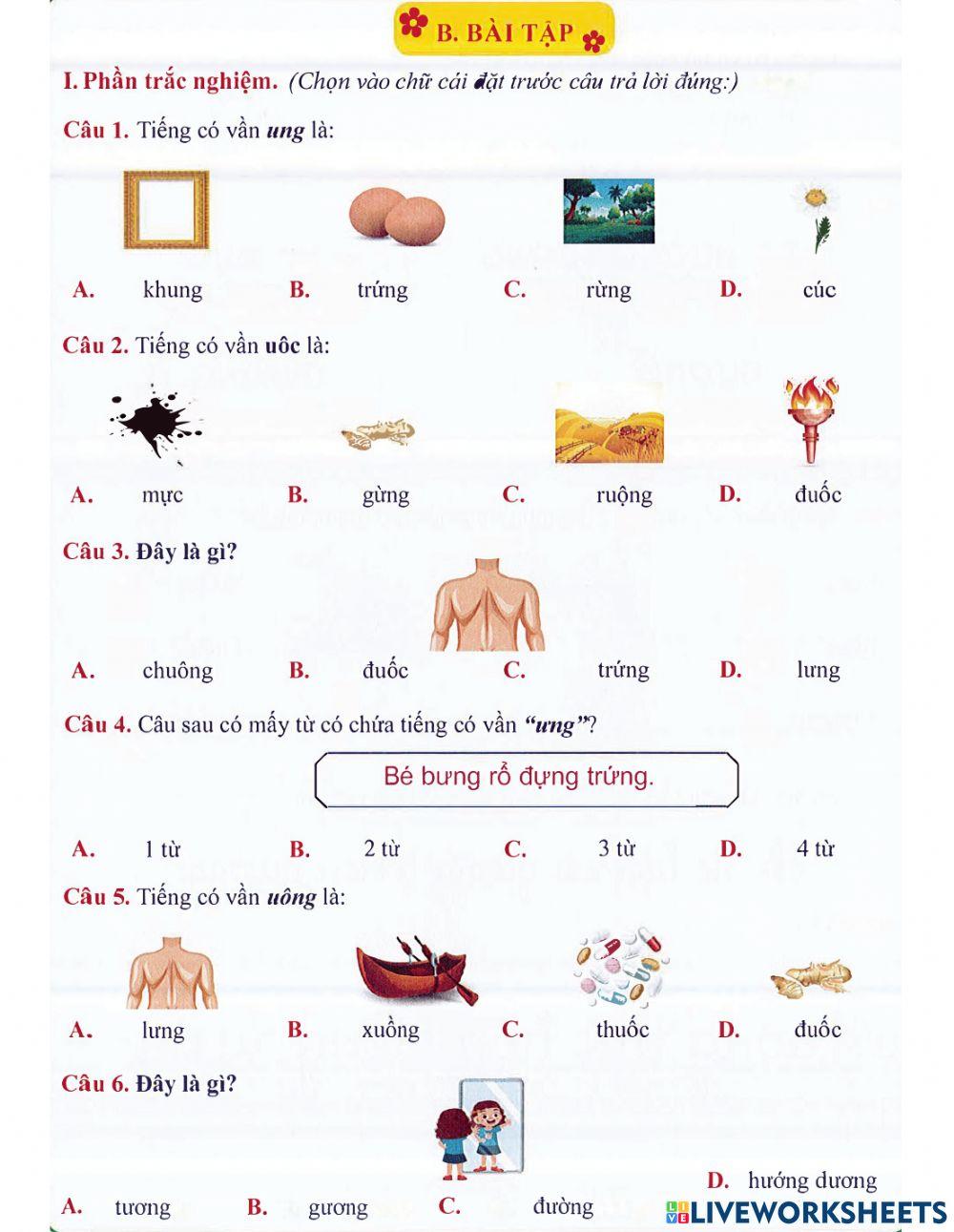 Tiếng Việt 1 - Tuần 17