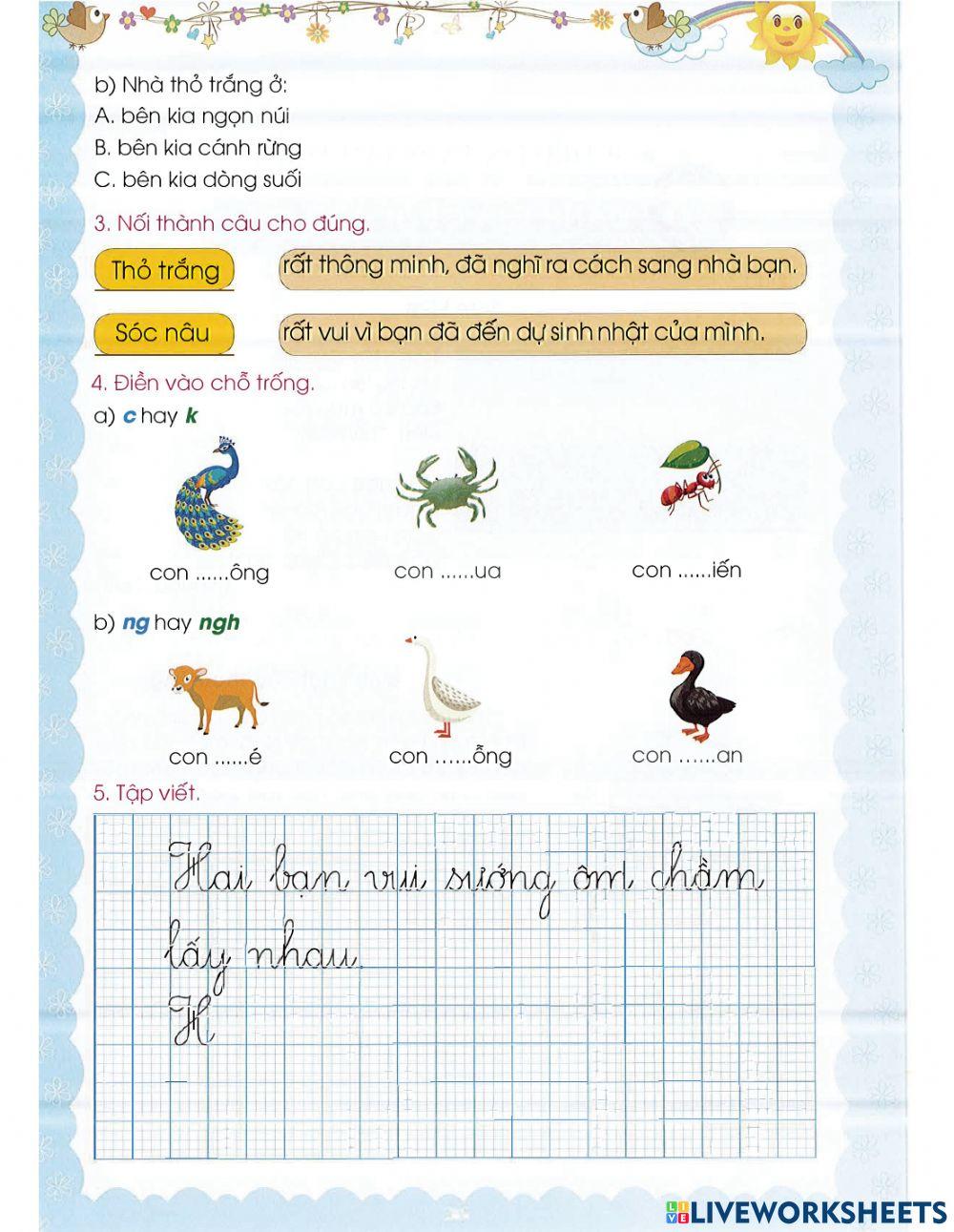 Tiếng Việt 1 - Tuần 18 (Ôn tập)