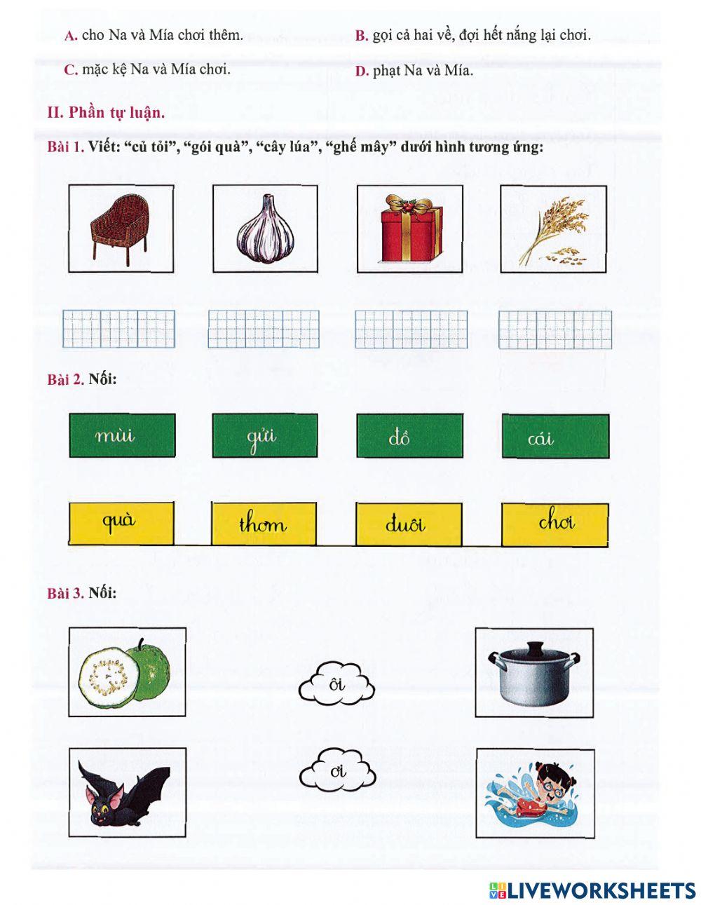 Tiếng Việt 1 - Tuần 20