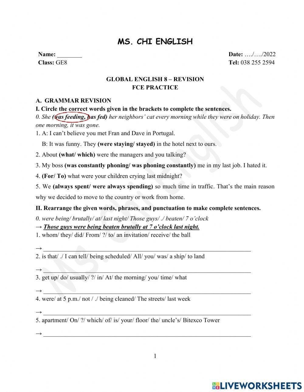 Viet Teacher-GE8-Revision-Grammar