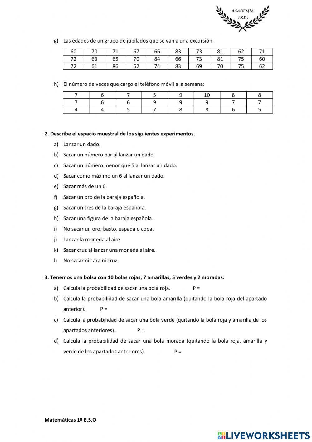 Estadística y probabilidad