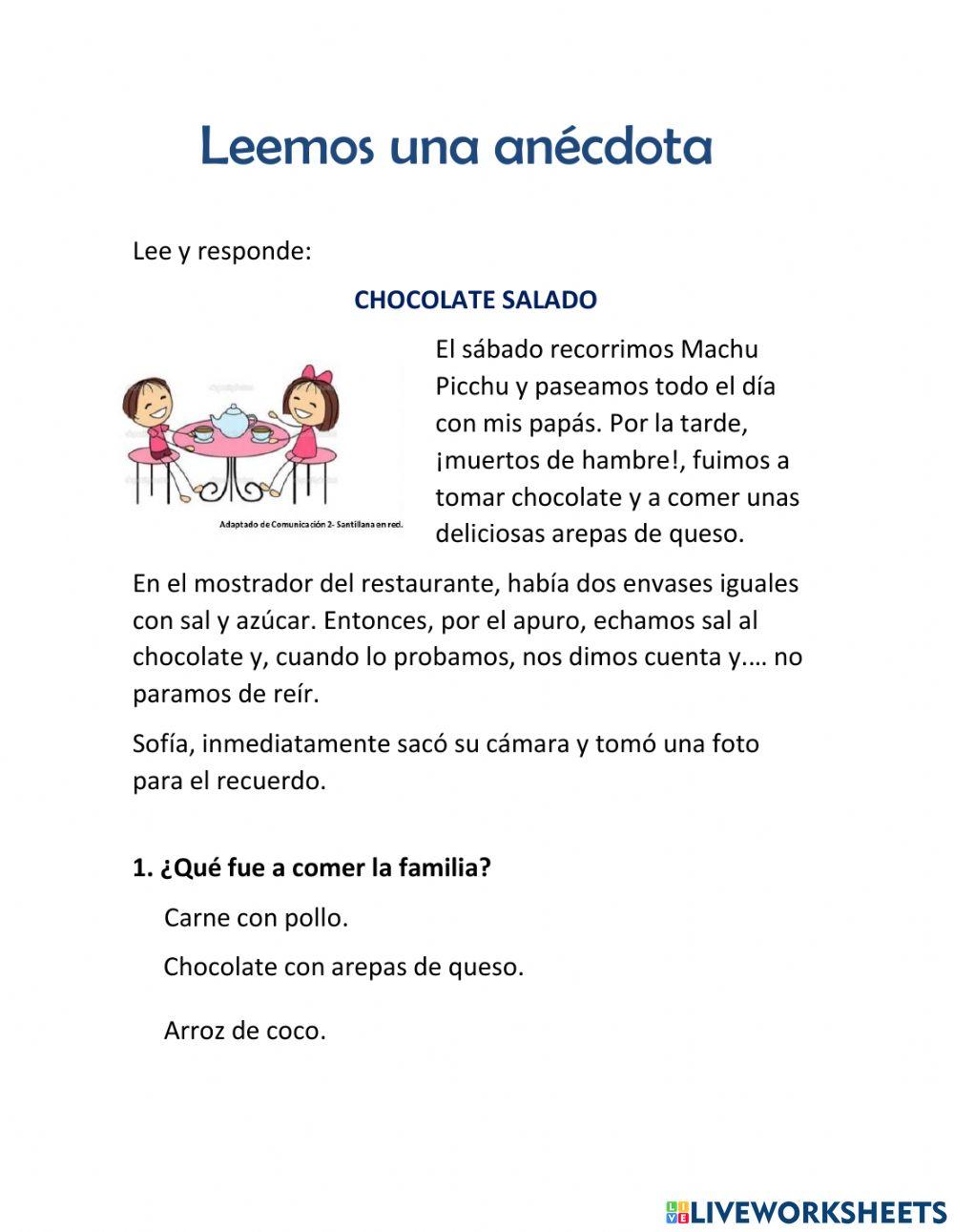 Leemos una anécdota