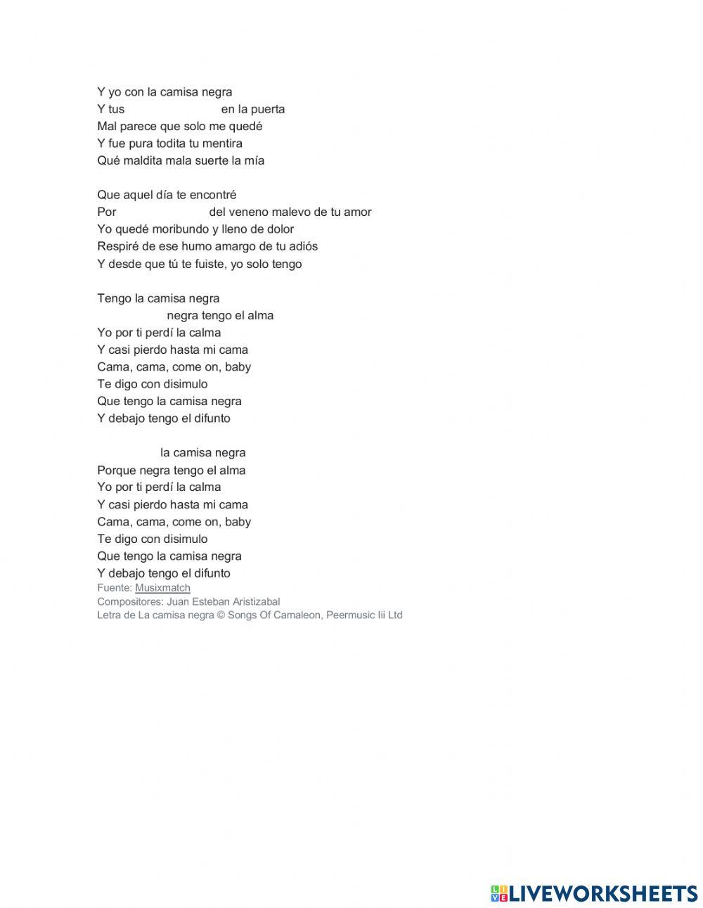 La camisa negra de Juanes