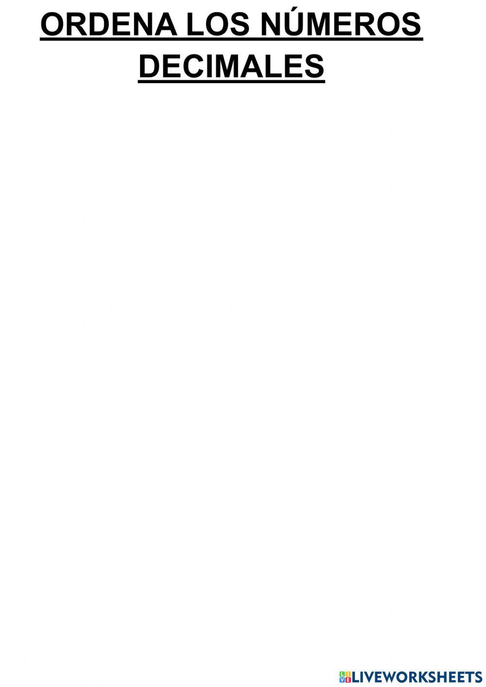 Los números decimales