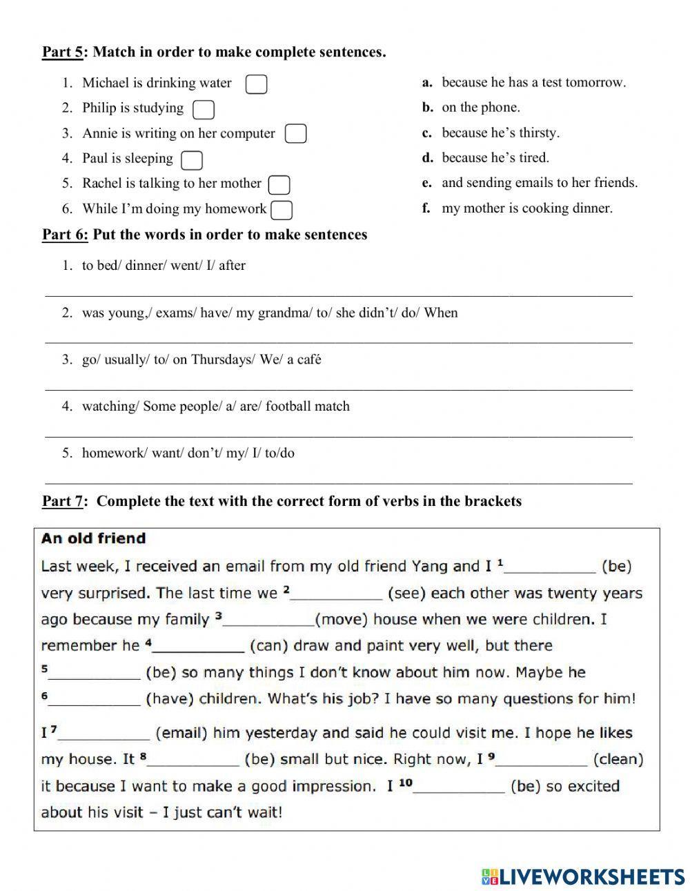 Grammar 2 final test