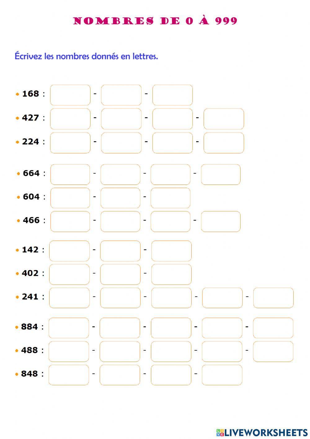 Nombres 0-1000