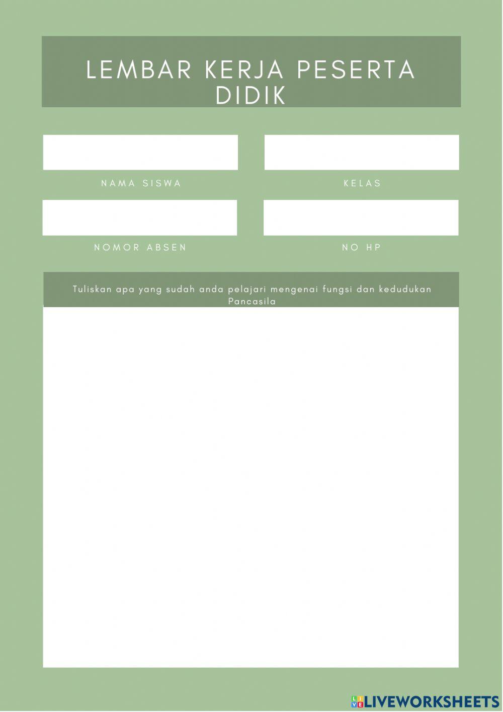 LKPD Pendidikan Pancasila
