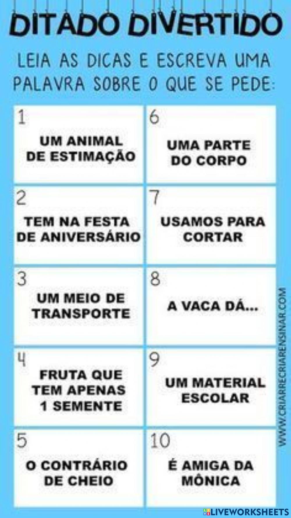 Ditado divertido 1