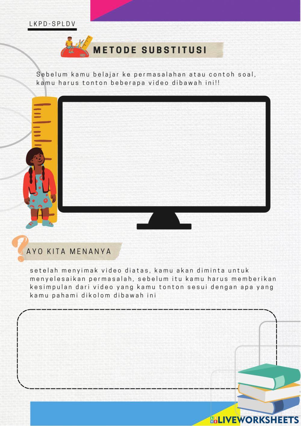 SPLDV - Metode Substitusi dan Eliminasi