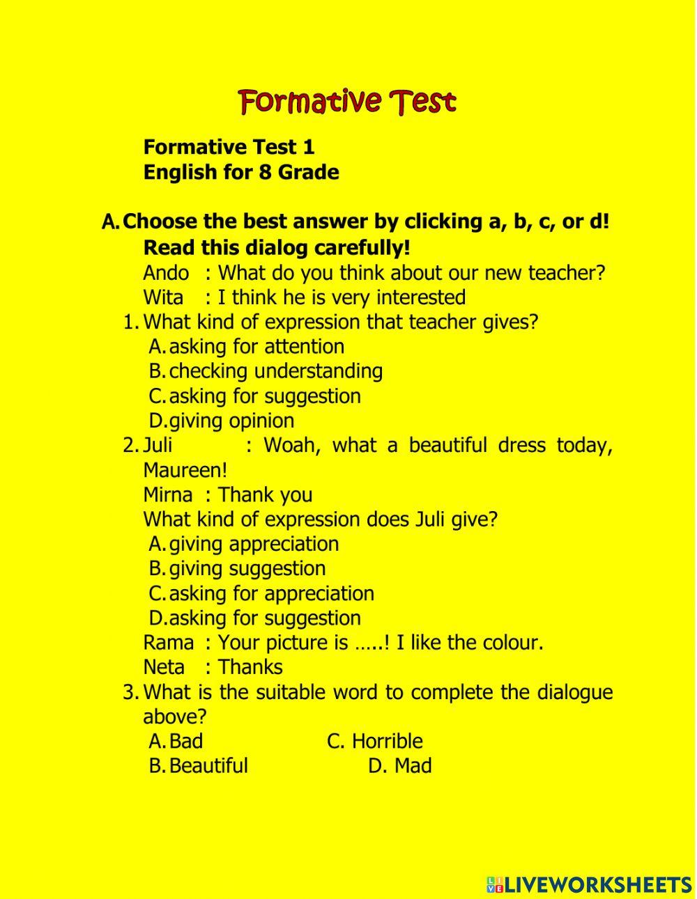 Formative Test