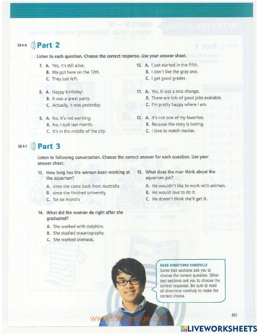 Tactics For Listening Basic Test 2 (U5-8)