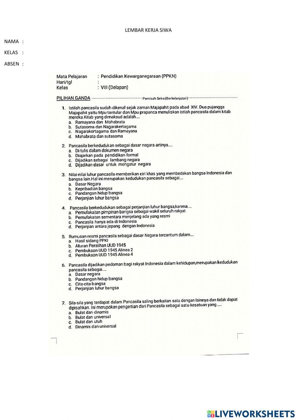 Lkpd fungsi pancasila