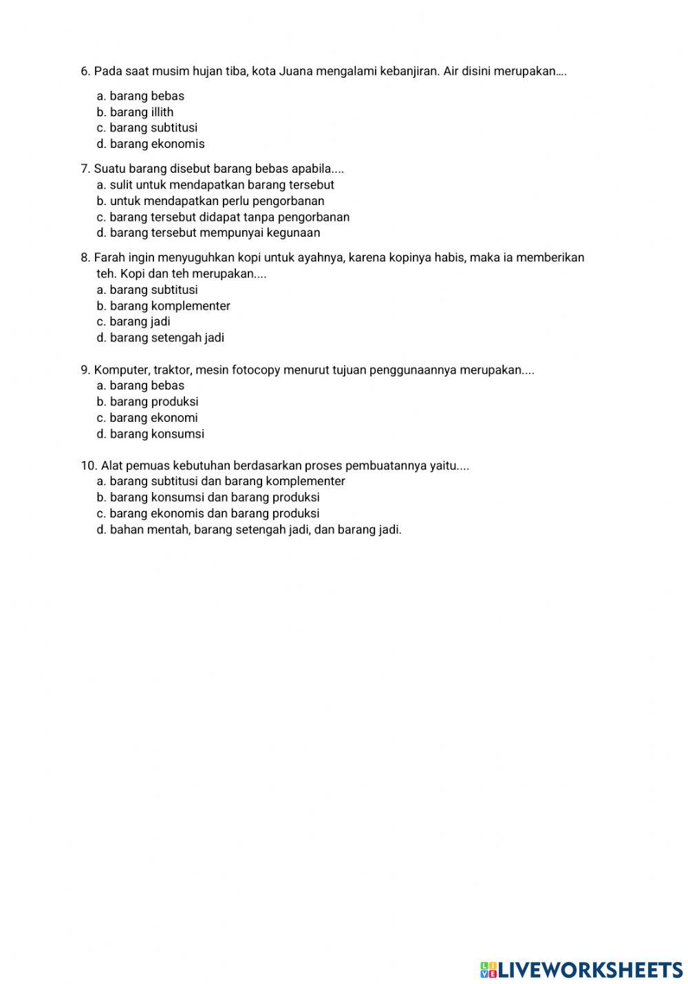 LKPD Aktivitas Memenuhi Kebutuhan