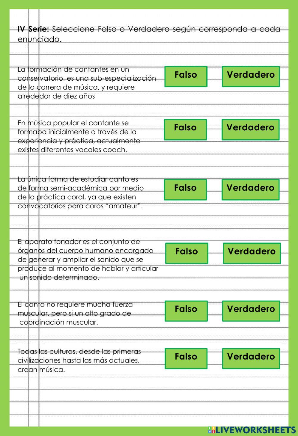 Evaluación Canto