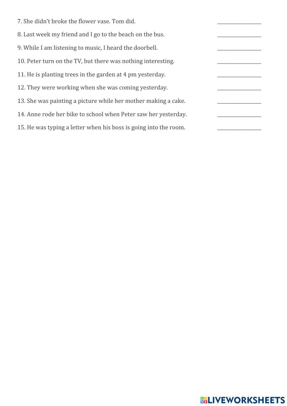 Past tenses review 2