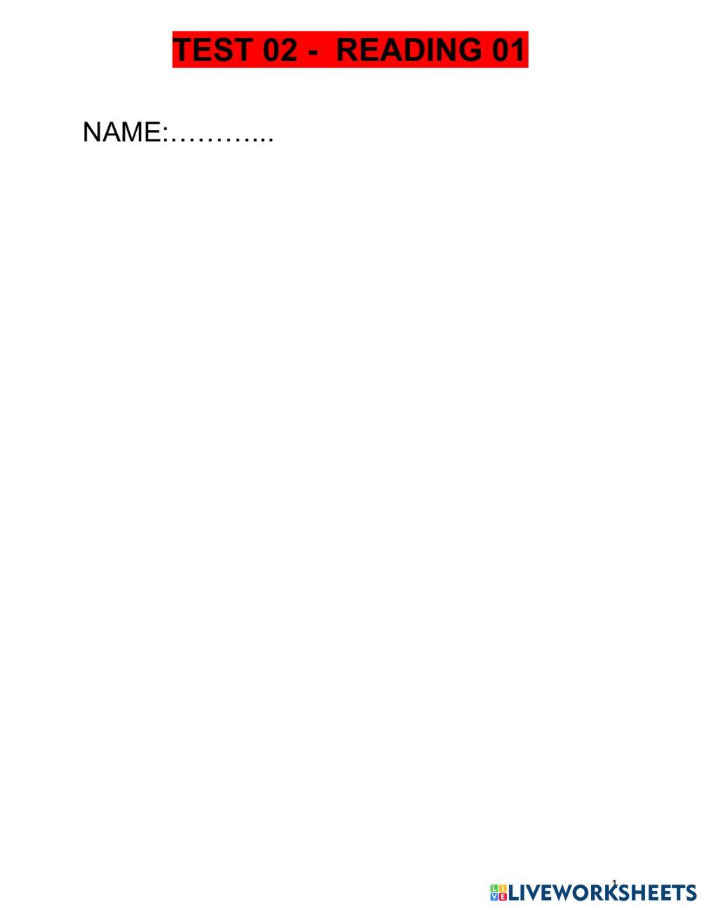 official Test 02 - Reading 01