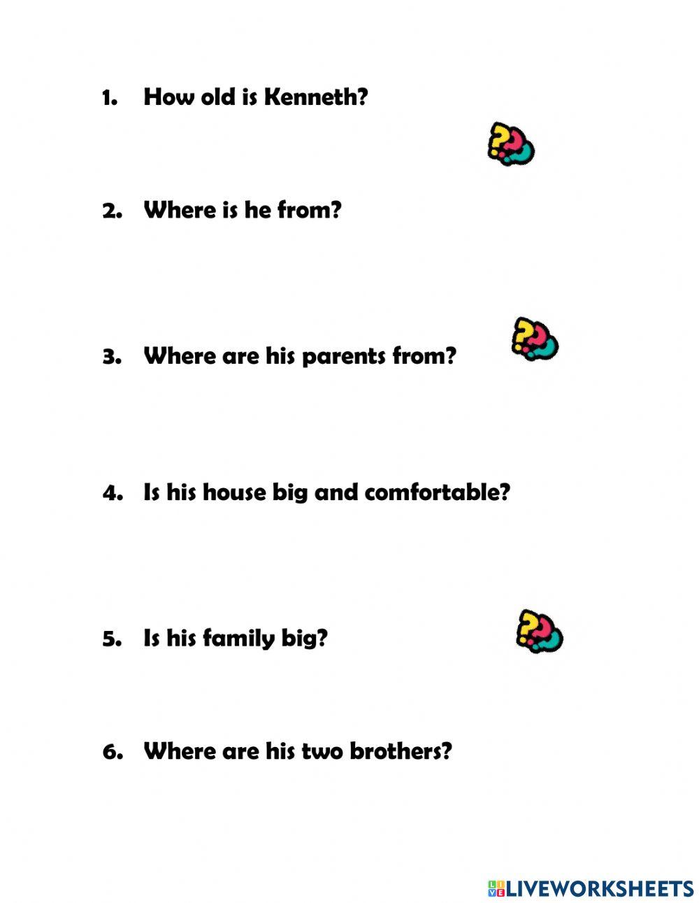 Wh questions and to be Wh questions and to be