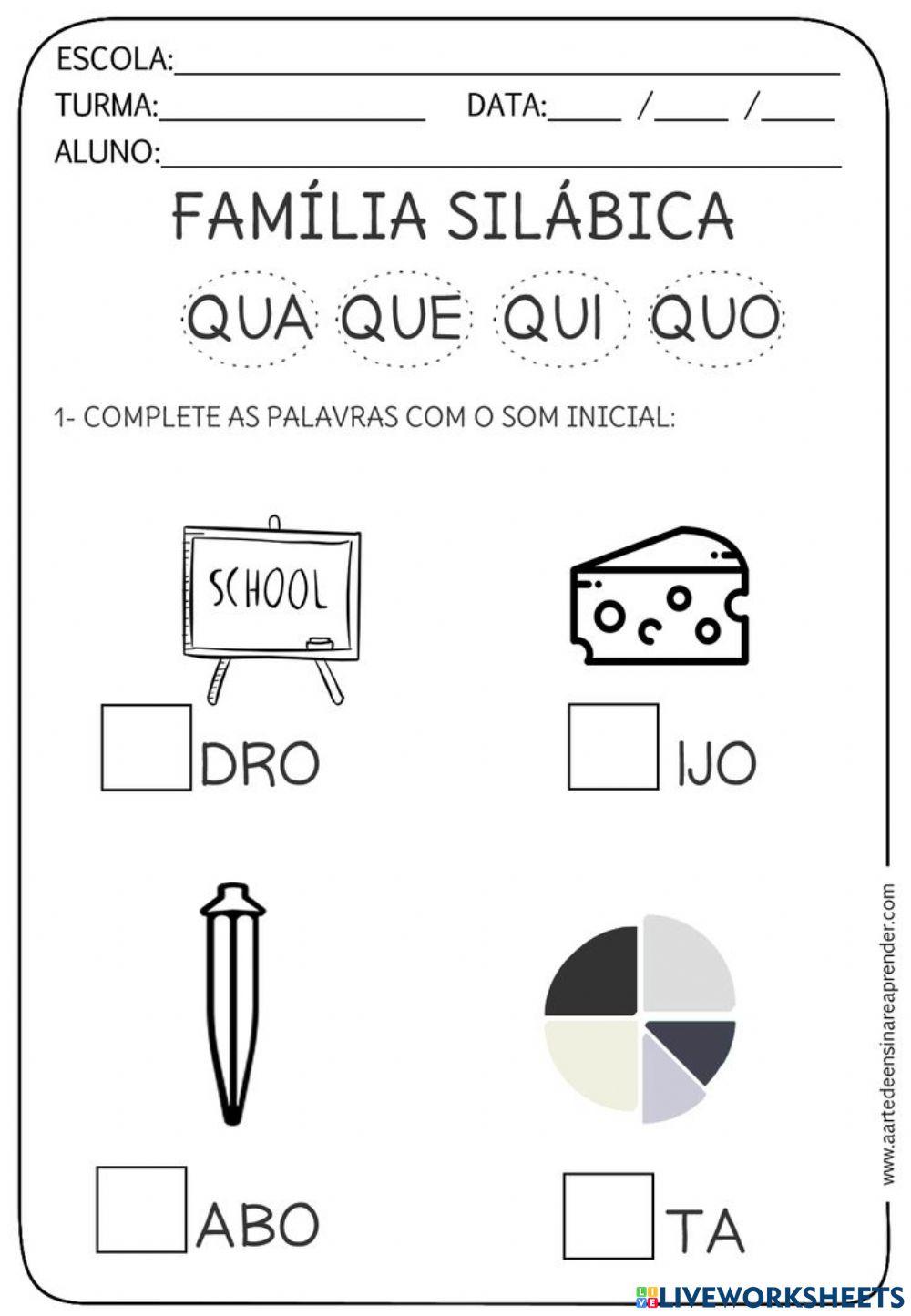 Familia silabia - q