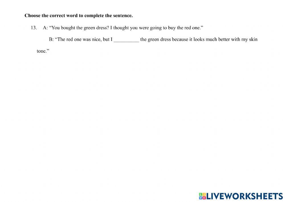 Names-Vocabulary Exercise