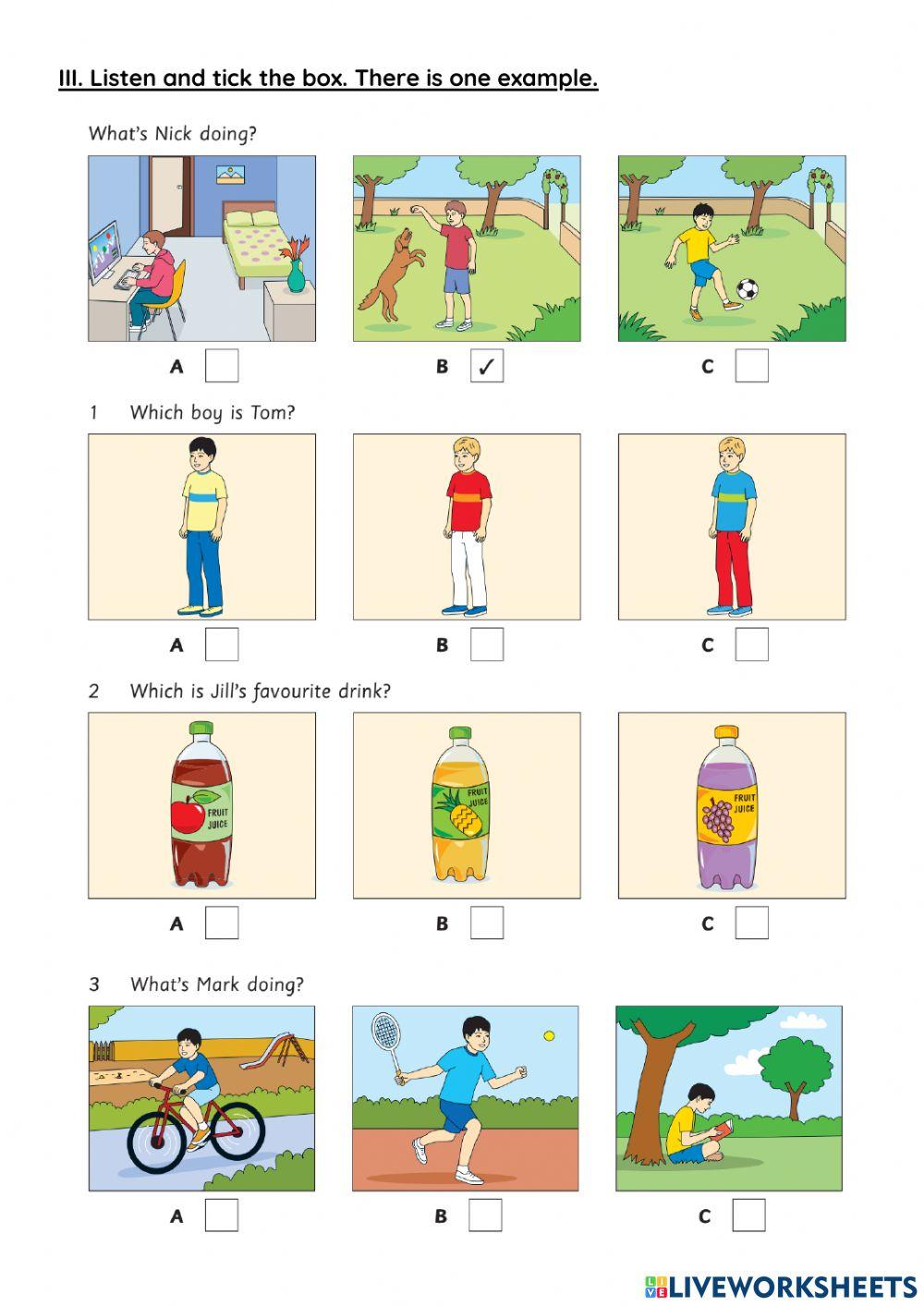 GRF Starters Practice test after U12