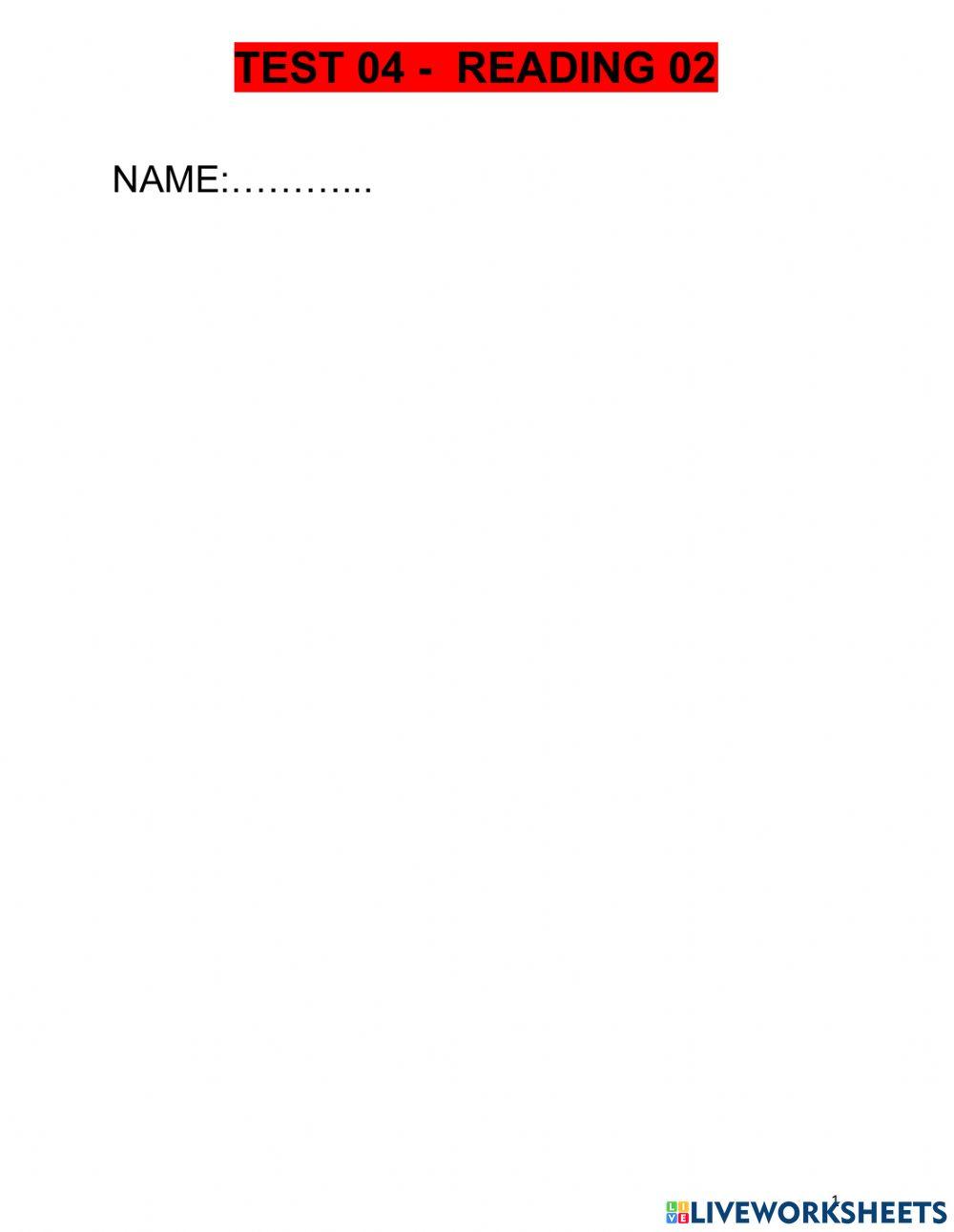 Official Test 04 - Reading 02