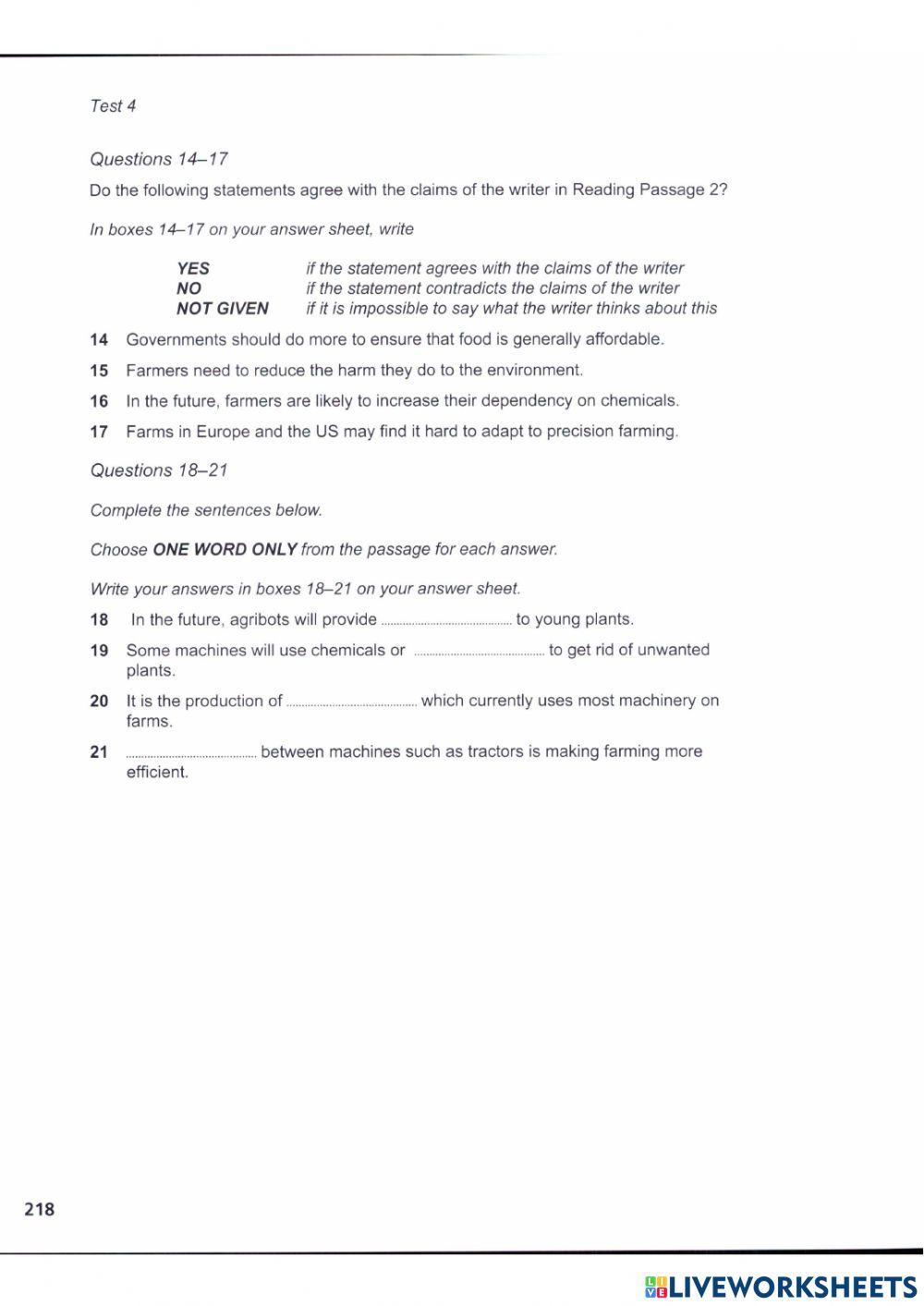 Official Test 04 - Reading 02