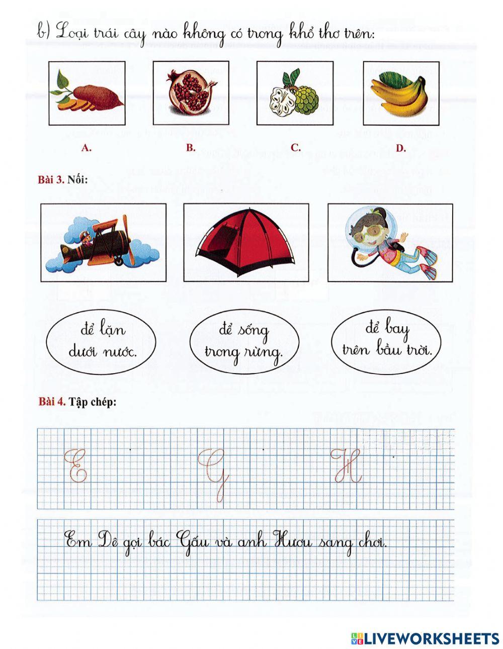 Tiếng Việt 1 - Tuần 29