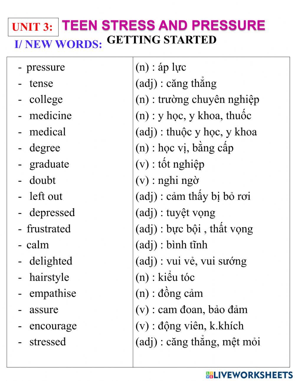 English 9- unit 3- getting started