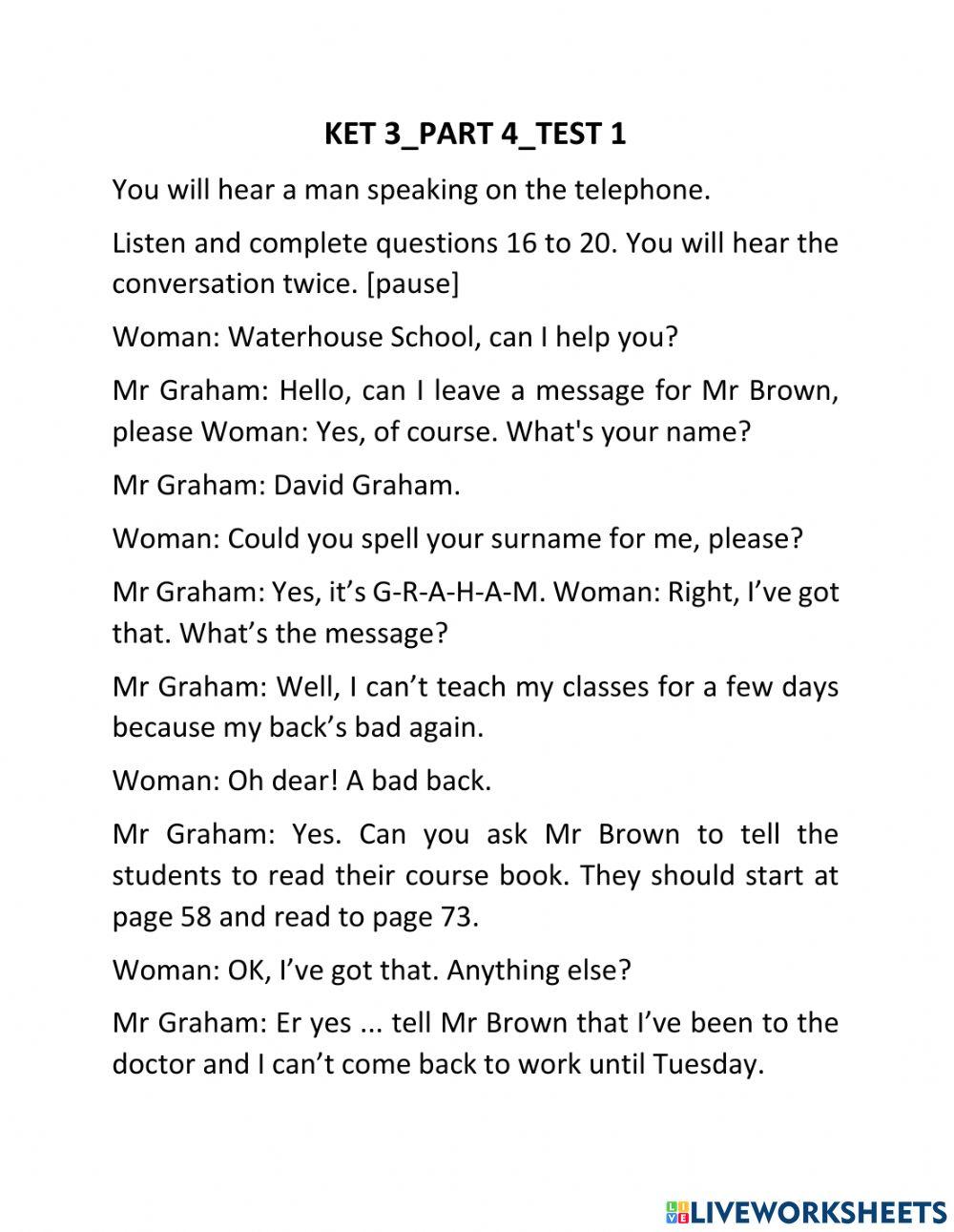 Ket 3-part 4-test 1-script