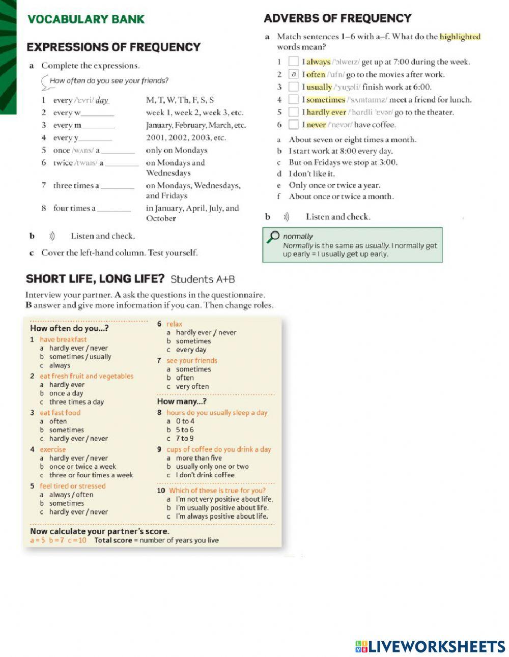 Short life, long life?